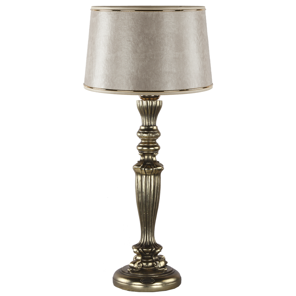 32116,34057 Настольная лампа Богемия Бронза Тюссо Игуана Беж BOGACHO 4627138247884, 4627138151099