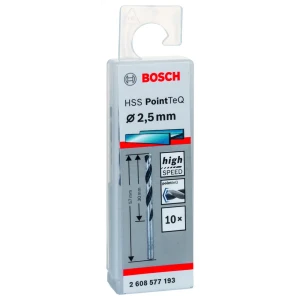 Набор свёрл по металлу Bosch PointTeQ 2.5x57 мм, 10 шт.