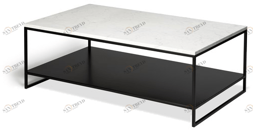 Ethnicraft Прямоугольный журнальный столик из каррарского мрамора Anders 60073