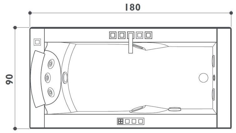 Jacuzzi® Встроенная гидромассажная ванна Aura sun-id-1398880 - Вид №2
