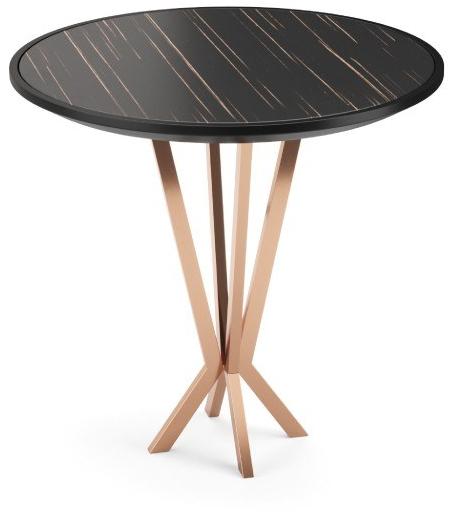 PRADDY Приставной столик из нержавеющей стали в современном стиле с 4-звездочным основанием для гостиной  Ml121  - Вид №1