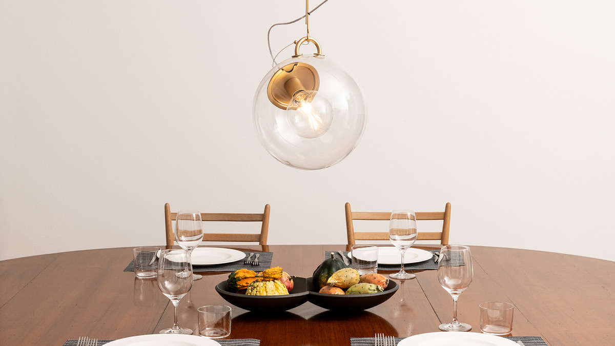 Светильник подвесной 100х30 см прозрачный Miconos satin brass A031010 ARTEMIDE ДИЗАЙНЕРСКИЕ 00-3882279 Золото;прозрачный  - Вид №3