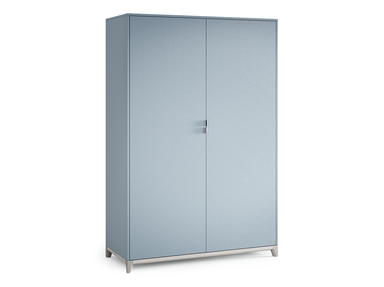 Шкаф распашной двухдверный серо-голубой Case THE IDEA  210351 Голубой  - Вид №1