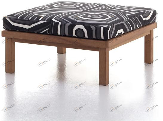 Very Wood Квадратный садовый пуф в ироко Capri sun-id-1358876