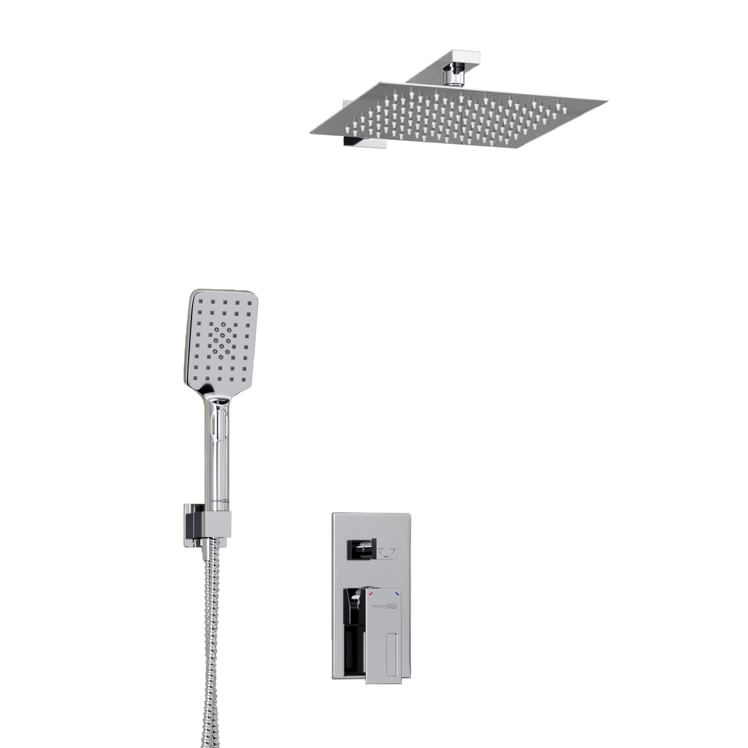 A16590 Встраиваемый комплект для душа с верхней душевой насадкой и лейкой WasserKRAFT  - Вид №1