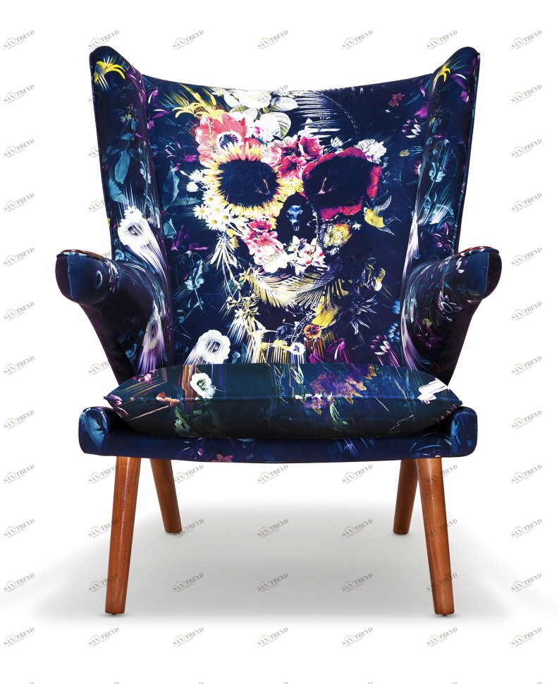 Кресло Flower синее ICON DESIGNE ДИЗАЙНЕРСКИЕ, ALI GULEC 096805 Черный 