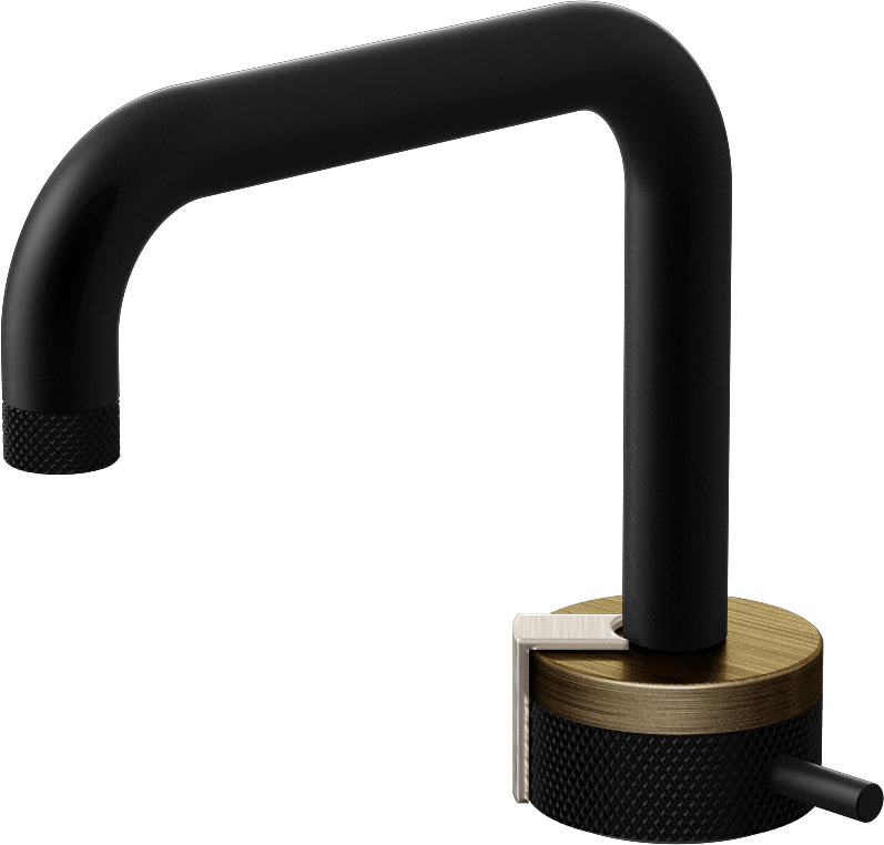 E-11500-R1VBB-L2BNi-MBK Однорычажный прогрессивный смеситель для раковины - излив 15,3см GRAFF MOD+