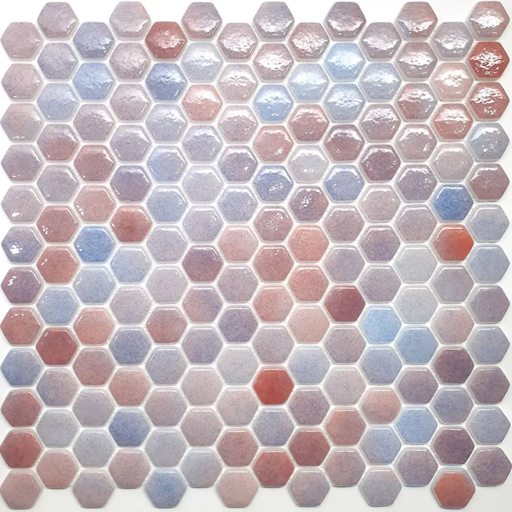 Мозаика стеклянная Natural STP-RD002-HEX 29x29 см цвет разноцветный 84830281 STLM-2194040 Santreyd Steppa