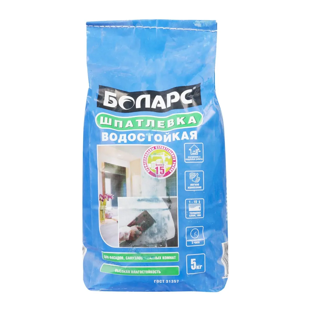 Шпаклёвка водостойкая БОЛАРС (5 кг) STLM-2000712