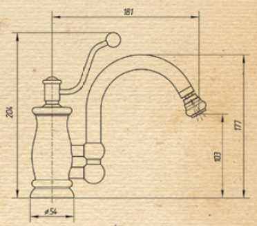 Смеситель MIGLIORE Vivaldi ML.VIV-9923.BR для биде, бронза  - Вид №2