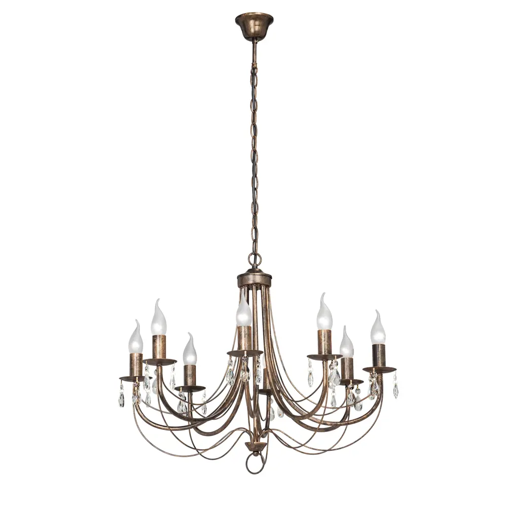 Люстра Gocce 8xE14x60 Вт, металл, цвет бронза Vitaluce STLM-2128234