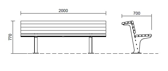 Скамья из окуме со спинкой Studio Città VERSATILITY WOOD ARCH-00010805 - Вид №2