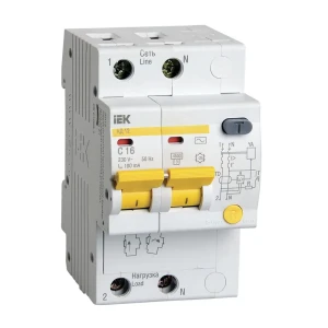 91120562 Дифференциальный автомат Iek АД12 2P C16 А 100 мА 4.5 кА C MAD10-2-016-C-100 STLM-1347200