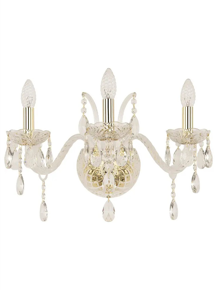 90027433 Настенный светильник BOHEMIA IVELE CRYSTAL 105B.3.165.G цвет золотой STLM-0089544