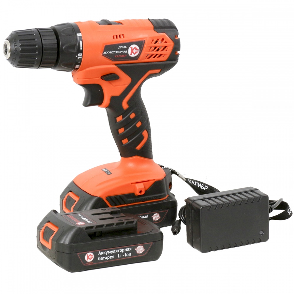 43801 Калибр Аккумуляторная дрель (Li-Ion) ДА-18/2+  - Вид №4