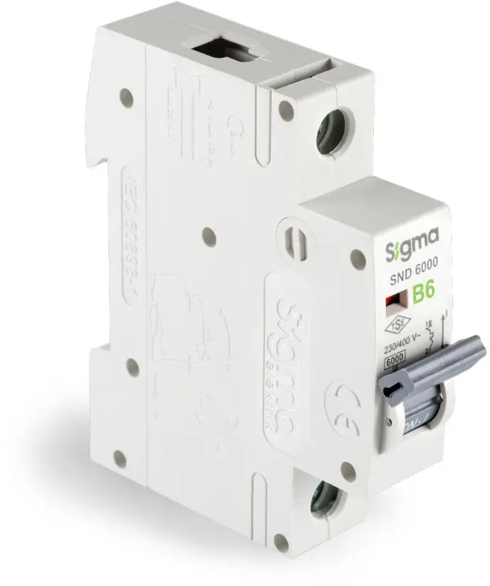 91228114 Автоматический выключатель Sigma elektrik 1P B6 А 6 кА 6SM106B STLM-1115609