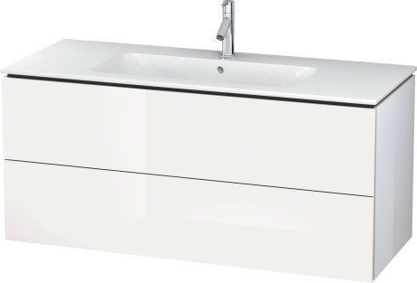 LC624303838 Тумбочка подвесная L-Cube #LC6243 1220 x 481 мм Доломитово-серый глянцевый лак Duravit - Вид №2