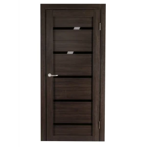 Дверь межкомнатная остеклённая с замком и петлями в комплекте Калипсо 70x200 см, Hardflex, цвет дуб кастелло