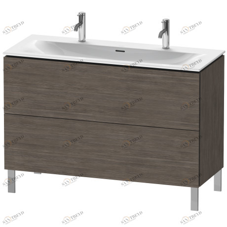 LC659905151 Тумбочка напольная L-Cube #LC6599 1220 x 481 мм Сосна коричневая, декор Duravit