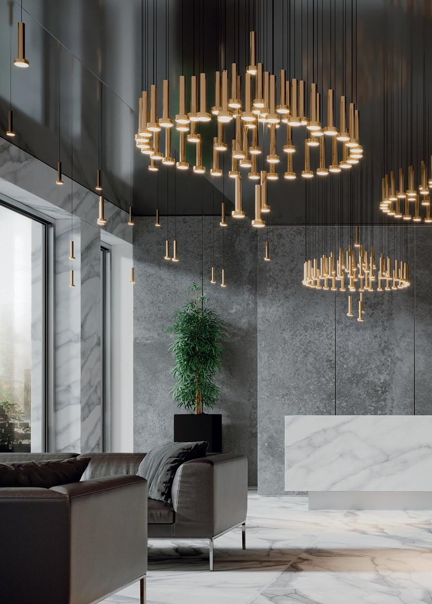 Euroluce Lampadari Светодиодная металлическая люстра sun-id-1512860 - Вид №1