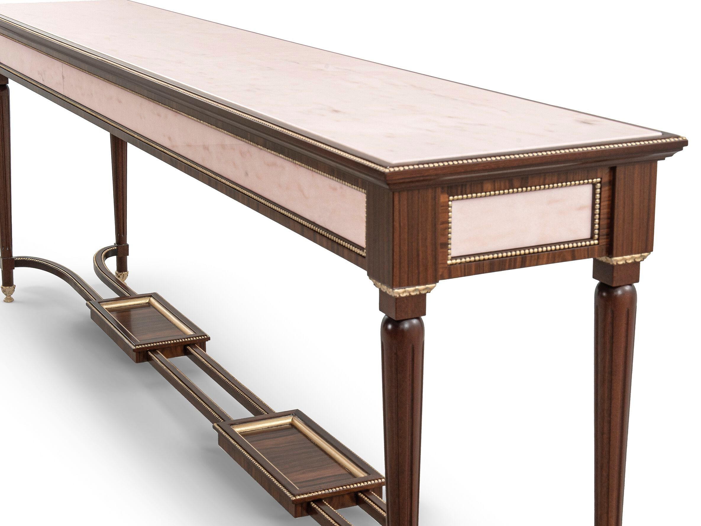 Прямоугольная консоль из дерева и мрамора Bellotti Ezio Cromie ARCH-00133856 - Вид №1