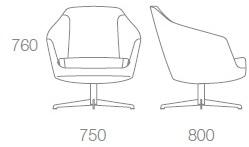 Albaplus Кресло поворотное с 4-мя спицами Folha 2018/078/ita - Вид №2