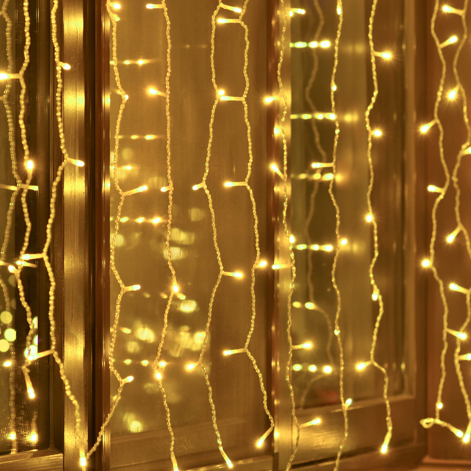 82341998 Электрогирлянда наружная «Занавес» 1x2 м 96 LED тёплый белый Santreyd  - Вид №4