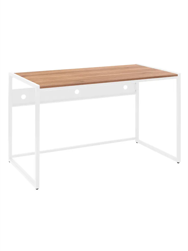 91749796 Стол письменный модульный Greenween Rimini 120x75x65 см сталь цвет белый/орех STLM-1080665