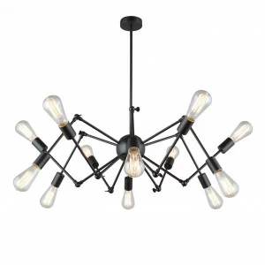 Подвесная люстра Omnilux Fossano OML-92703-12 OMNILUX ДИЗАЙНЕРСКИЕ, FOSSANO 279727 Черный