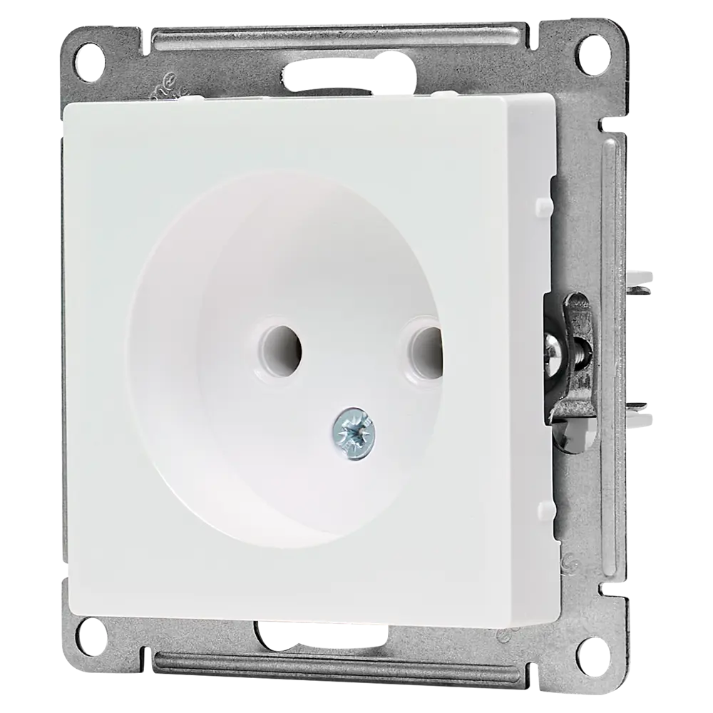 Розетка встраиваемая Systeme Electric AtlasDesign без заземления цвет жемчужный 89457348 STLM-2027441 - Вид №1