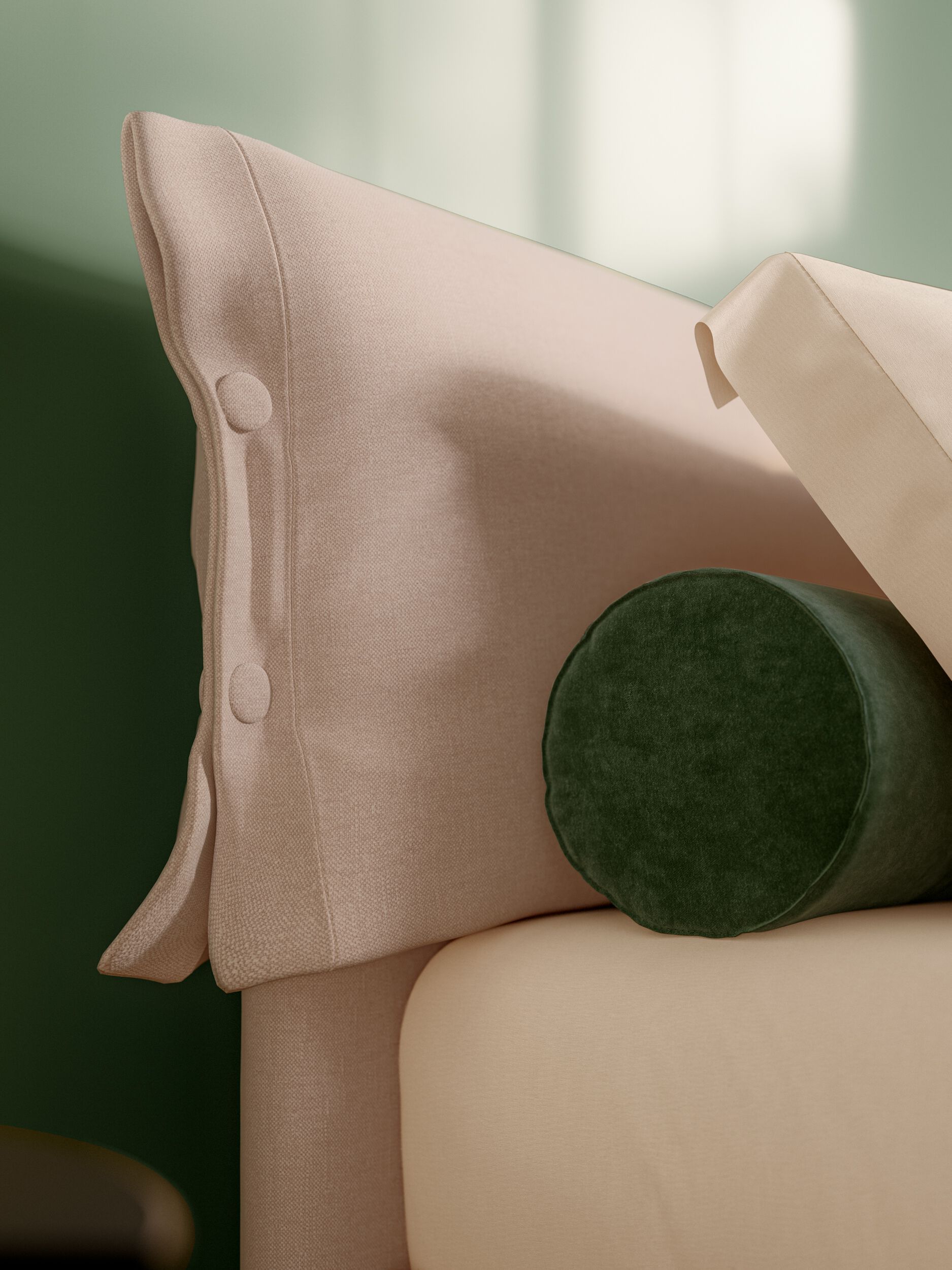 Односпальная кровать с мягким изголовьем Twils GISELLE ARCH-00102217 - Вид №3