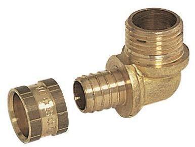90159874 Угольник 90° PEXY Max с наружной резьбой латунь 20x2.8 - 3/4" STLM-0120342 COMAP