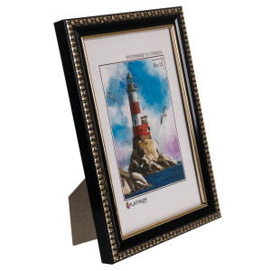 90348282 Рамка со стеклом 989_1015, 10x15 см, пластик, цвет черный Камея STLM-0195294 PLATINUM