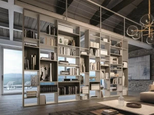 Composit Книжный шкаф-разделитель из лакированной древесины Day system