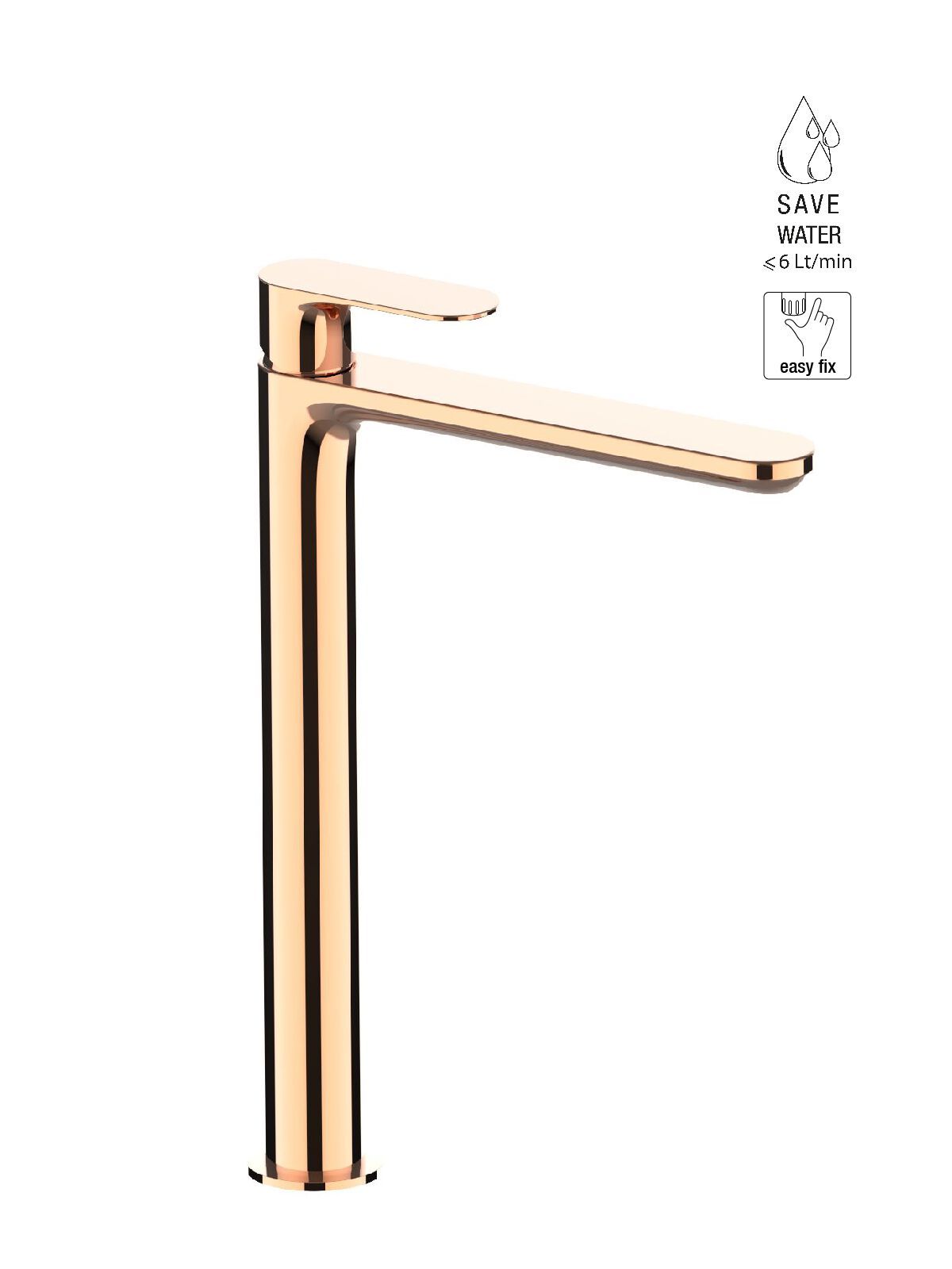 Смеситель для раковины с высоким верхом без слива Rubinetterie Frattini Lea ARCH-00052952 - Вид №9