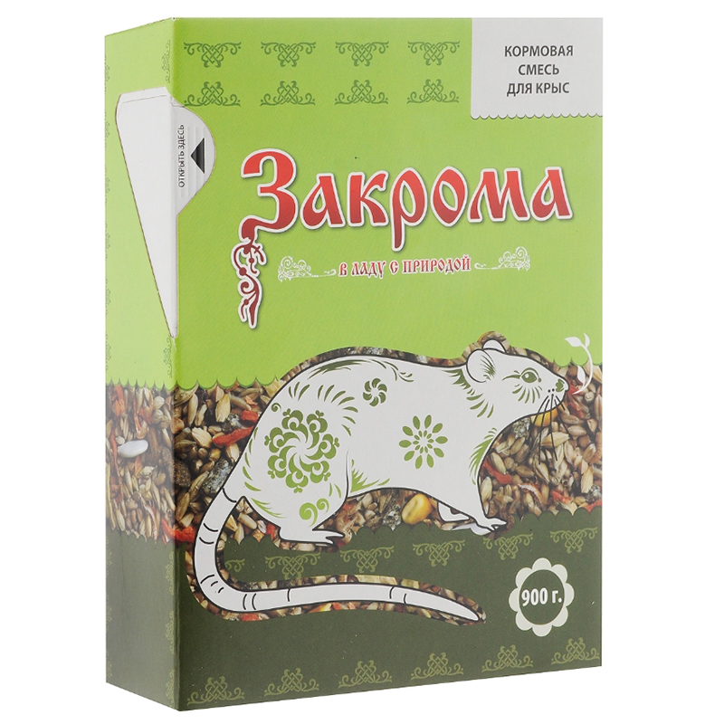 ПР0052095 Кормовая смесь для крыс 900г ЗАКРОМА 