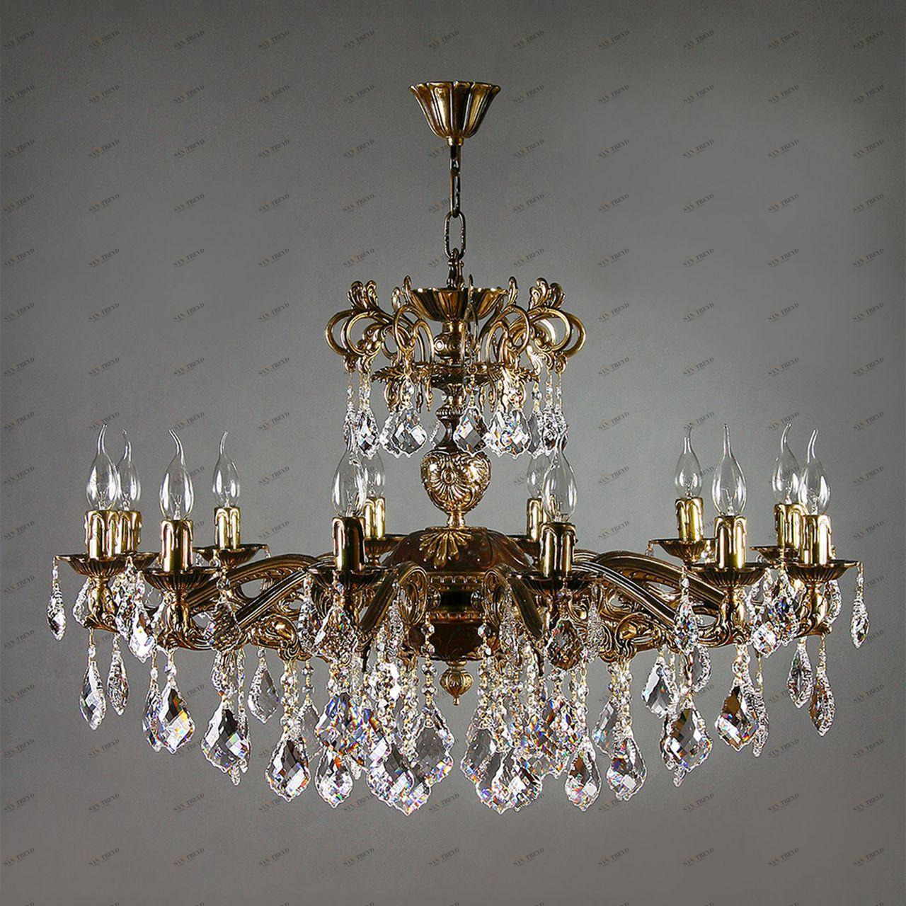 Подвесная люстра Ambiente Leon 2128/12 PB New Leaf бронза AMBIENTE ДИЗАЙНЕРСКИЕ, LEON 188272 Бронза 