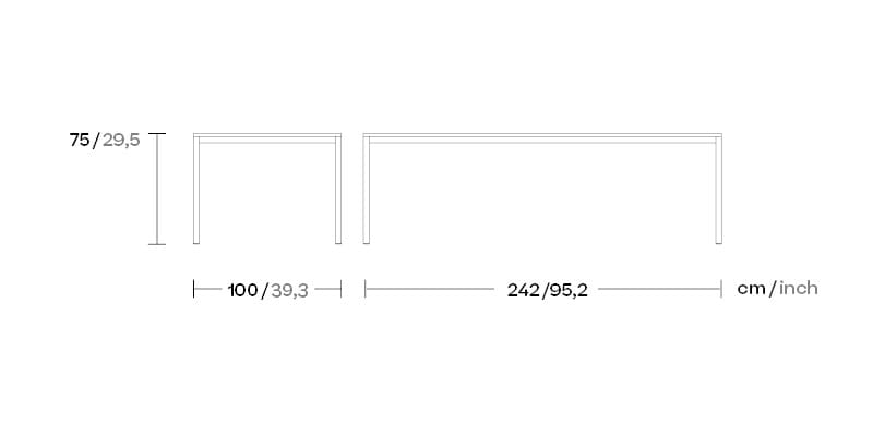 Алюминиевый садовый стол Kettal пейзаж ARCH-00042027 - Вид №1