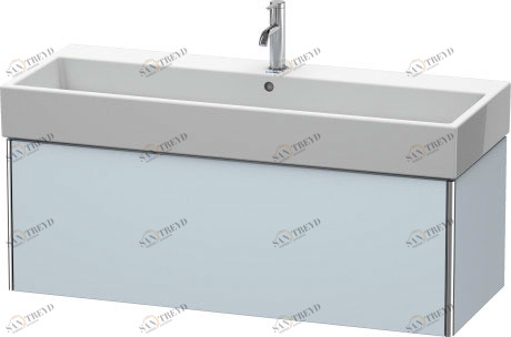 XS409709797 Тумбочка подвесная XSquare #XS4097 1184 x 460 мм Светло-голубой шелковисто-матовый лак Duravit
