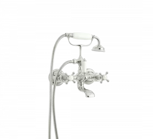 Gentry Home Смеситель для раковины мостик на 2 отверстия 200мм Mayfair Никель GH101175