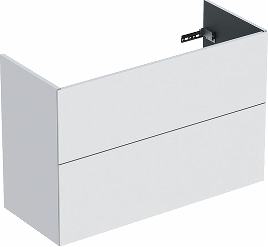 9741373111 IDO Elegant напольная тумба под умывальник, с двумя ящиками, компактная, Ш = 900 мм, Ш1 = 915 мм, темно-серый - Вид №5