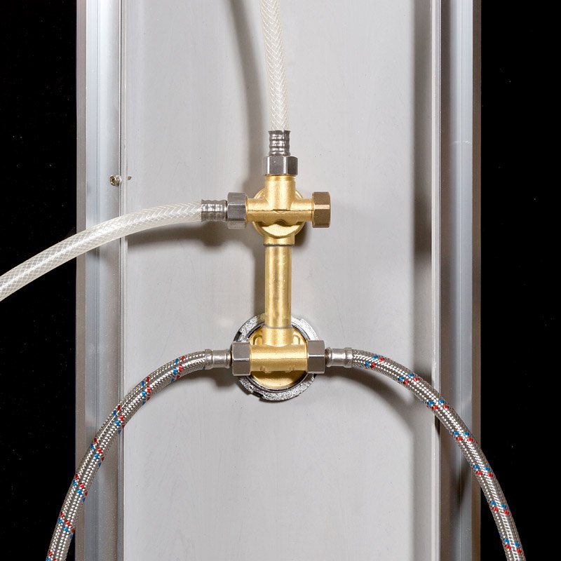 ЕМ1510 N LED Душевая кабина DETO Серия EM BМ1510 с гидромассажем BLACK - Вид №28