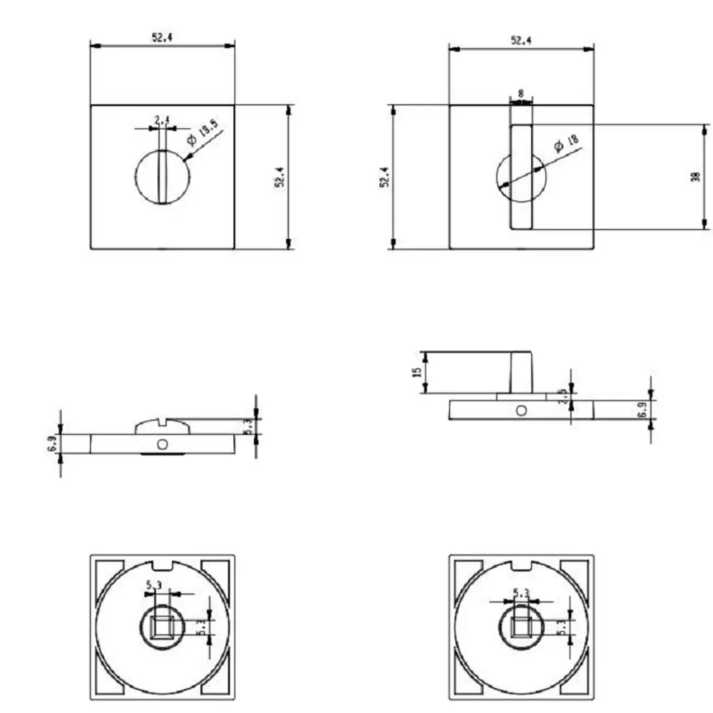 Фиксатор под ручку KREAFORTA ЦАМ цвет бронза STLM-2116037 - Вид №5