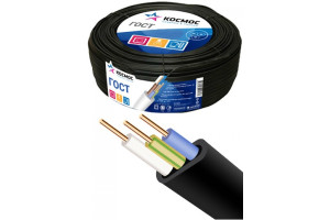 15519940 Кабель ВВГ-П 3х2.5 Ч бухта 50м АЛЬФАКАБЕЛЬ KOC_VVGp3x2.5_50mB 291945 КОСМОС