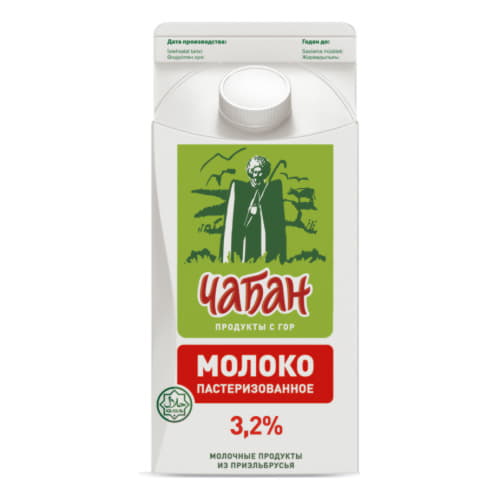 Молоко пастеризованное Чабан 3,2% 1400 г БЗМЖ Santreyd 20757 - Вид №1