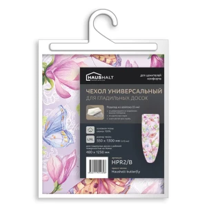 91819135 Чехол для гладильной доски универсальный NIKA Haushalt butterfly HPR2 130x55 цвет розовый STLM-1341123