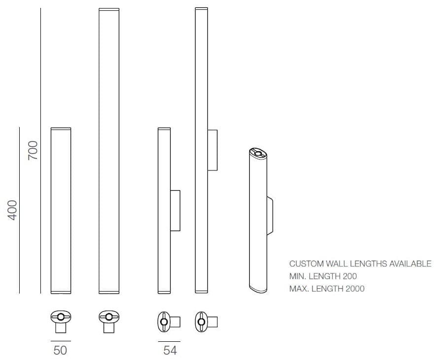 Металлический светодиодный настенный светильник Rakumba Parallels ARCH-00040839 - Вид №3