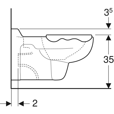 201715000 Подвесной унитаз настенный Белый Geberit  Германия  - Вид №4