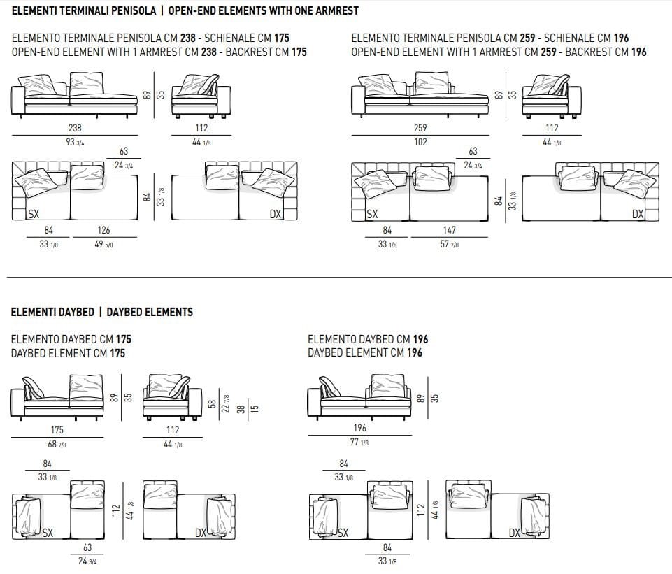 Ткань диван Minotti Freeman ARCH-00060440 - Вид №20
