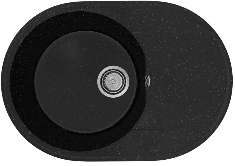 91347732 Врезная мойка Practik PR-610 61x47x17.50 см искусственный камень цвет оникс STLM-0872551